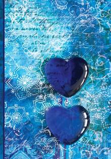Carnet d'adresses coeur bleu